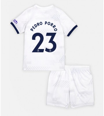 Lacne Dětský Futbalové dres Tottenham Hotspur Pedro Porro #23 2023-24 Krátky Rukáv - Domáci (+ trenírky)